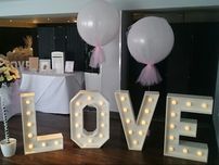 Giant Light Up Love Letter Hire Gloucestershire