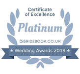 Bridebook Wedding Awards 2019 Platinum Award Winner