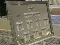 Wedding and Event Venue Decoration Hire Gloucestershire Glitter Mirror Table Plan